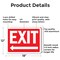 Signmission Exit Sign, Aluminum, 18 in W, 12 in H, Exit with Left Arrow OS-2PACK-MISC-A-1218-L-19487 - alternate 4